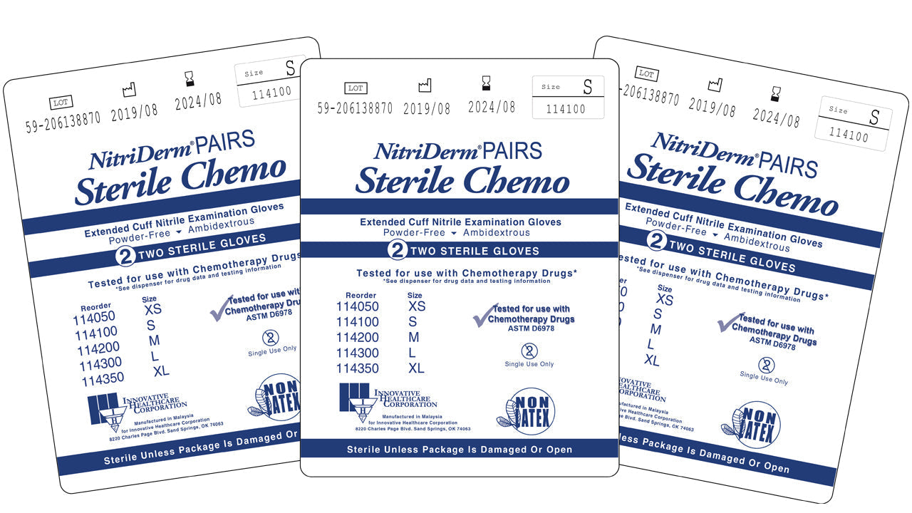 Innovative Nitriderm Nitrile Synthetic Powder-Free Sterile Exam Gloves Innovative Healthcare Corp., Inc.