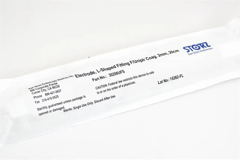 Storz Monopolar L-Shaped Coagulating Electrode, 2mm x 20cm | 30200UFS Storz