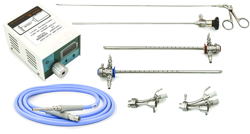43200 - Office Cystoscopy Set W/ 4mm X 30 Deg Scope 21Fr - 19.5Fr Sheath AED