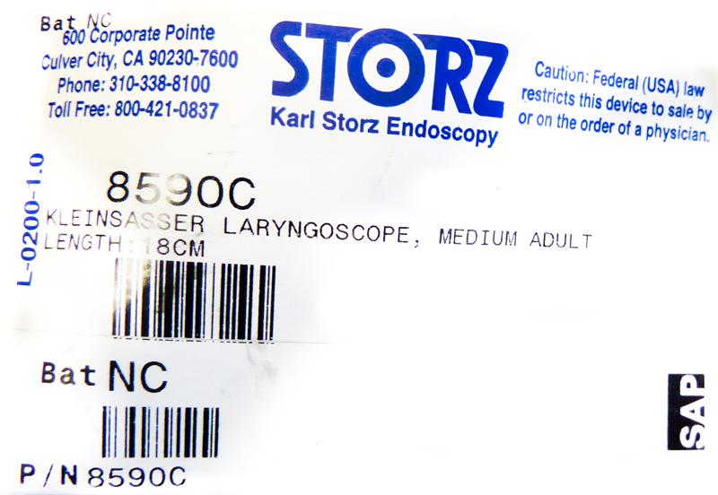 Storz Kleinsasser Laryngoscope, Medium Adult | 8590C Storz