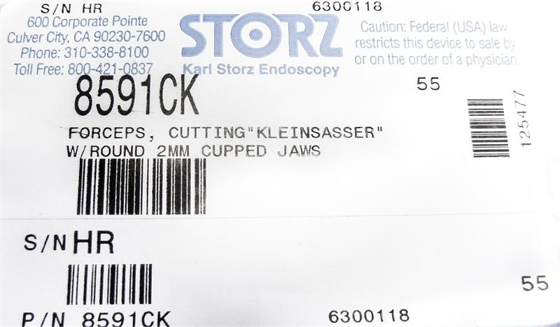 Storz Kleinsasser Cutting Forceps with Round 2mm Cupped Jaws | 8591CK Storz