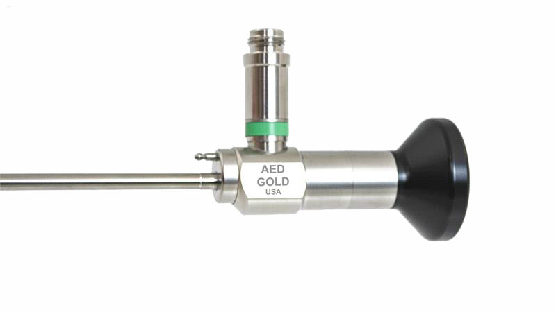 Gold Cystoscope 4mm X 0 Degree Olympus Mount AED