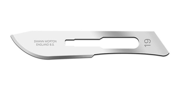 Size 19 Swann Morton Blade Stainless Steel, Sterile Swann Morton