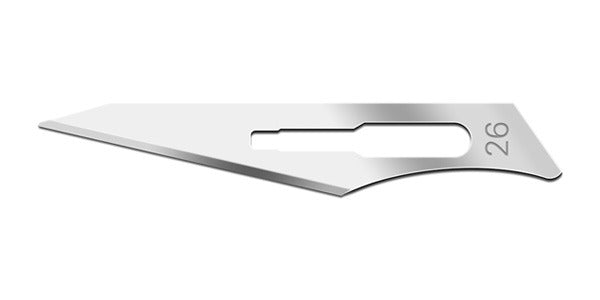 Size 26 Swann Morton Blade Stainless Steel, Sterile Swann Morton