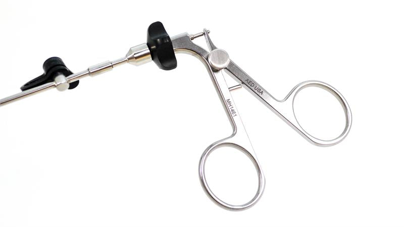 MH1461 Hystero Curved Metz Scissors, Rotatable, 3mm X 38cm, D/A AED