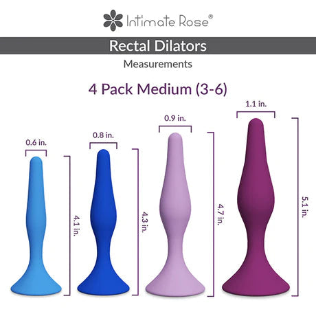 Medium Anal Dilator Set Intimate Rose