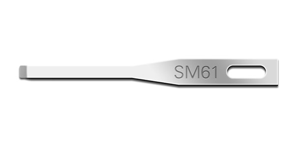 Miniature Surgical Blade 61SB Single Bevel Stainless Steel Fine Bld