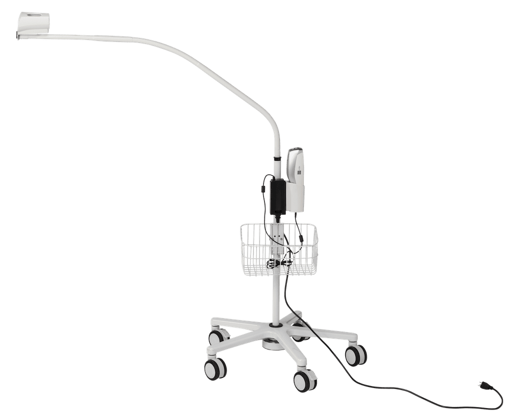 Extended Reach Vein Finder Wheeled Stand Next Vein