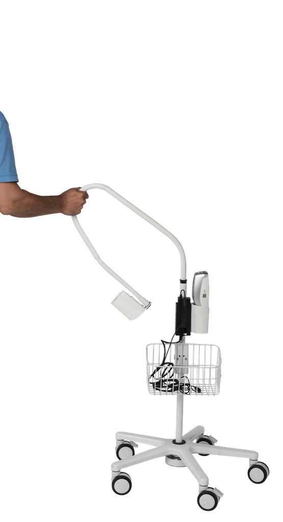 Extended Reach Vein Finder Wheeled Stand Next Vein