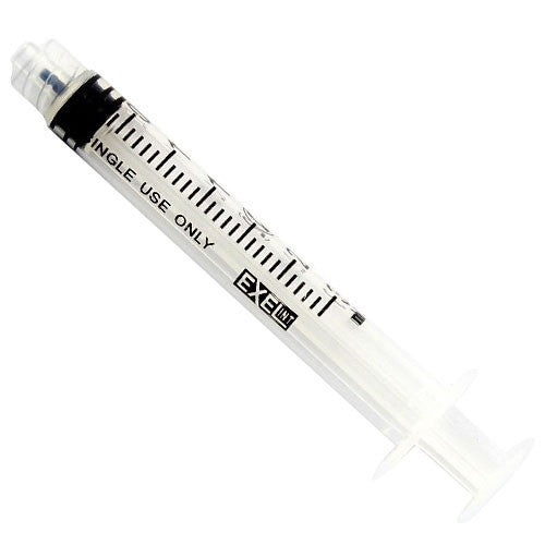 LUER LOCK SYRINGES Low Dead Space Plunger, With Cap, Bulk Exel Corporation
