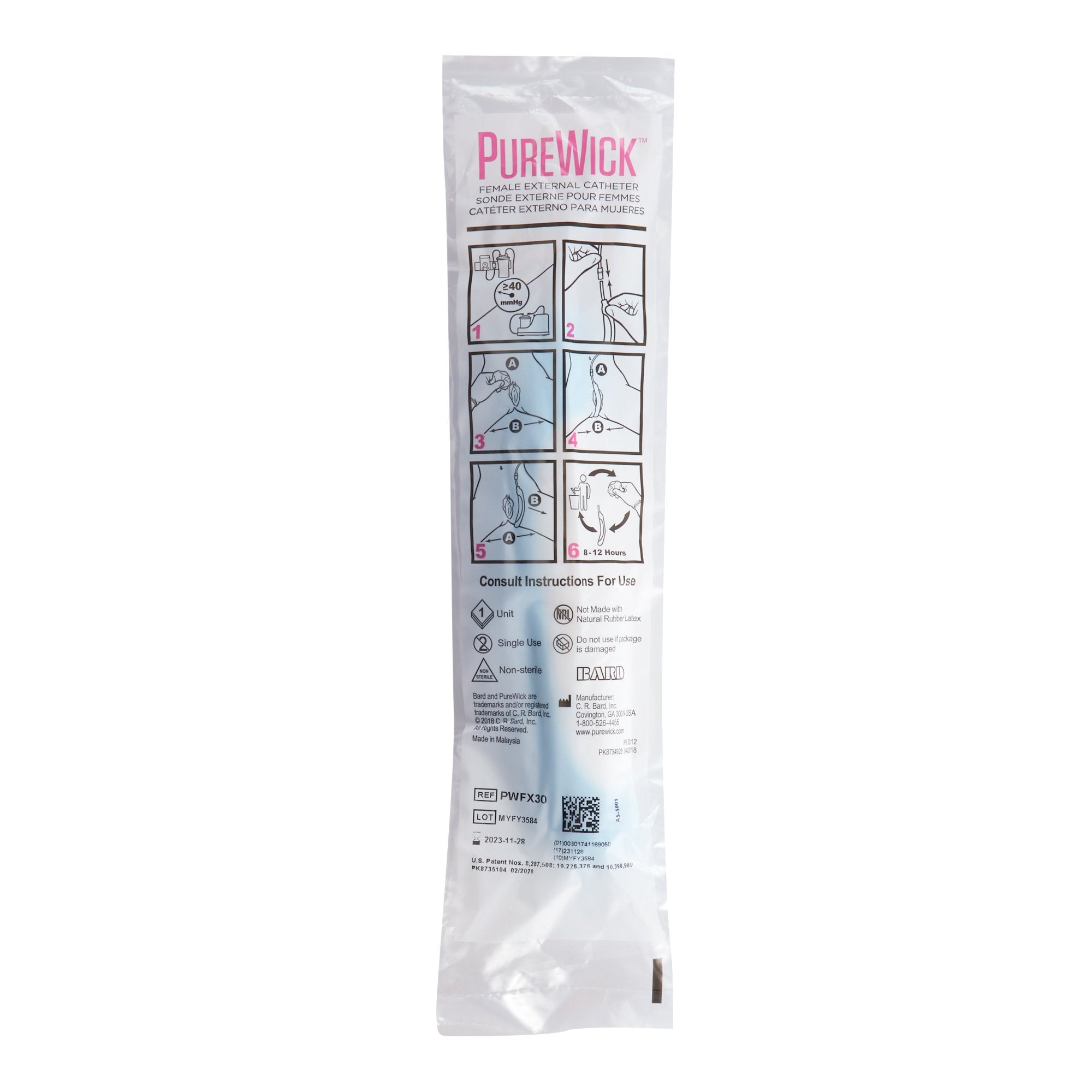 BARD Female External Catheter, Purewick, Homecare Bard Rochester