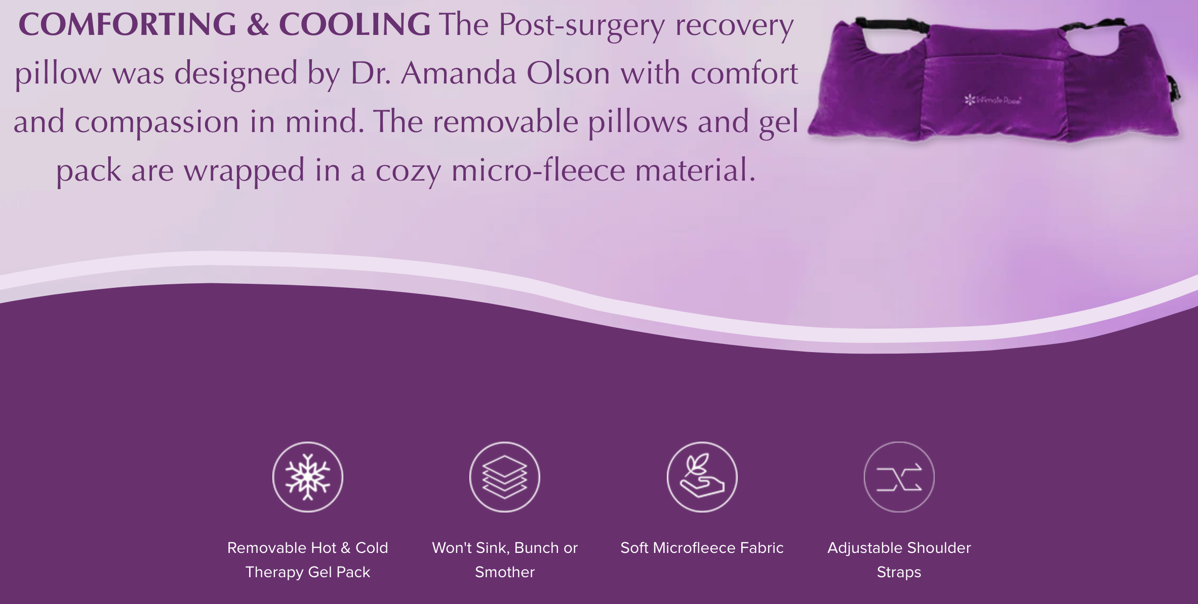 Post-Surgery Recovery Pillow Intimate Rose