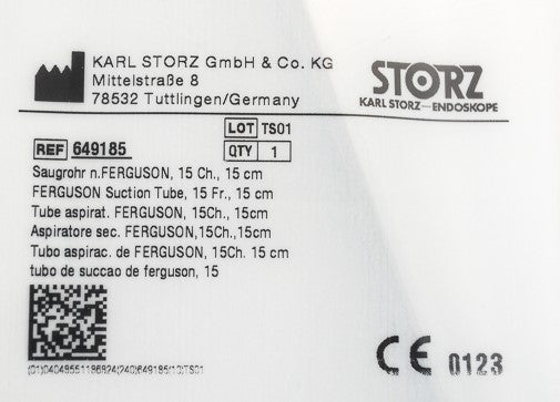Storz Ferguson Suction Tube 15Fr - WL 15cm | 649185 Storz