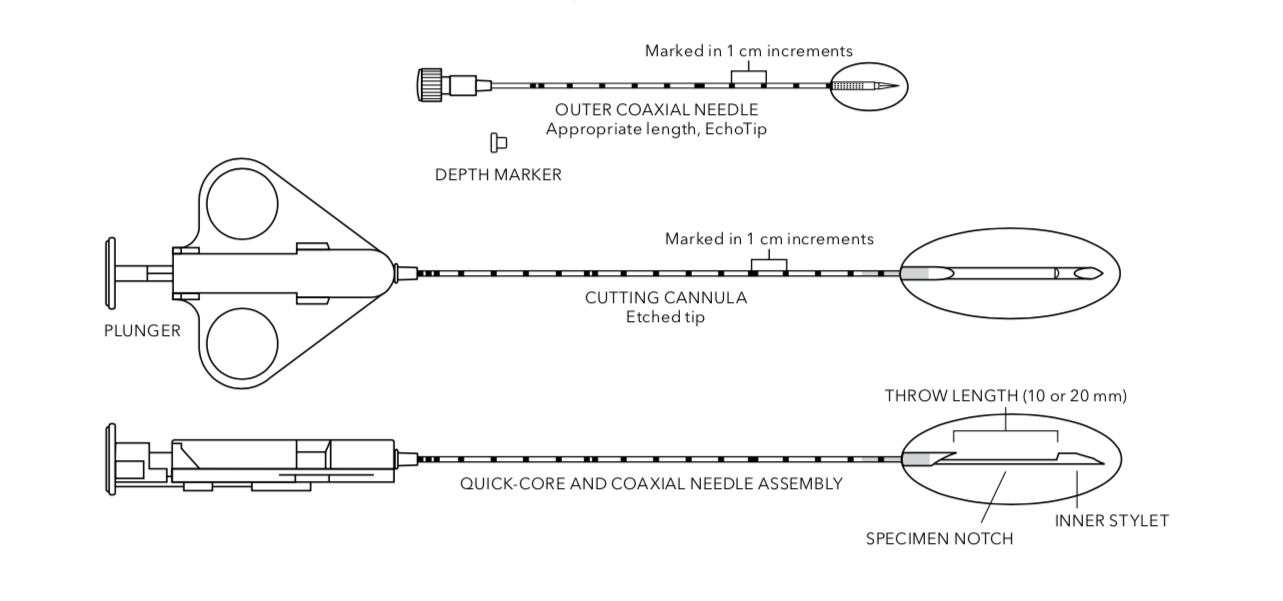 Quick-Core Coaxial Biopsy Needle Set IZI Medical