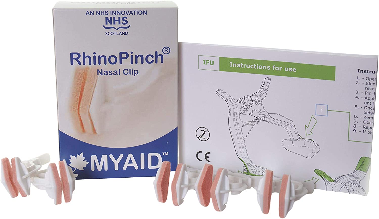 Rhinopinch Nasal/Nose Clips, First Aid For Nose Bleeds (Epistaxis) Minerva Health Solutions Inc.
