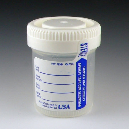 Container w/ Label and Thermometer Strip Sterile 60 mL Globe Scientific