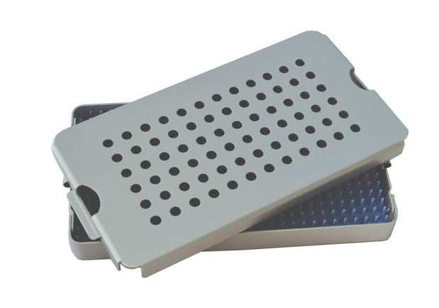 Microsurgical aluminum instrument sterilization tray