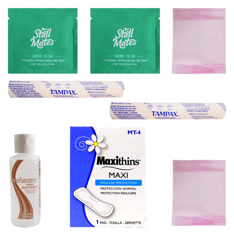 Women Personal Hygiene Kits - 8 items Minerva Health Solutions Inc.