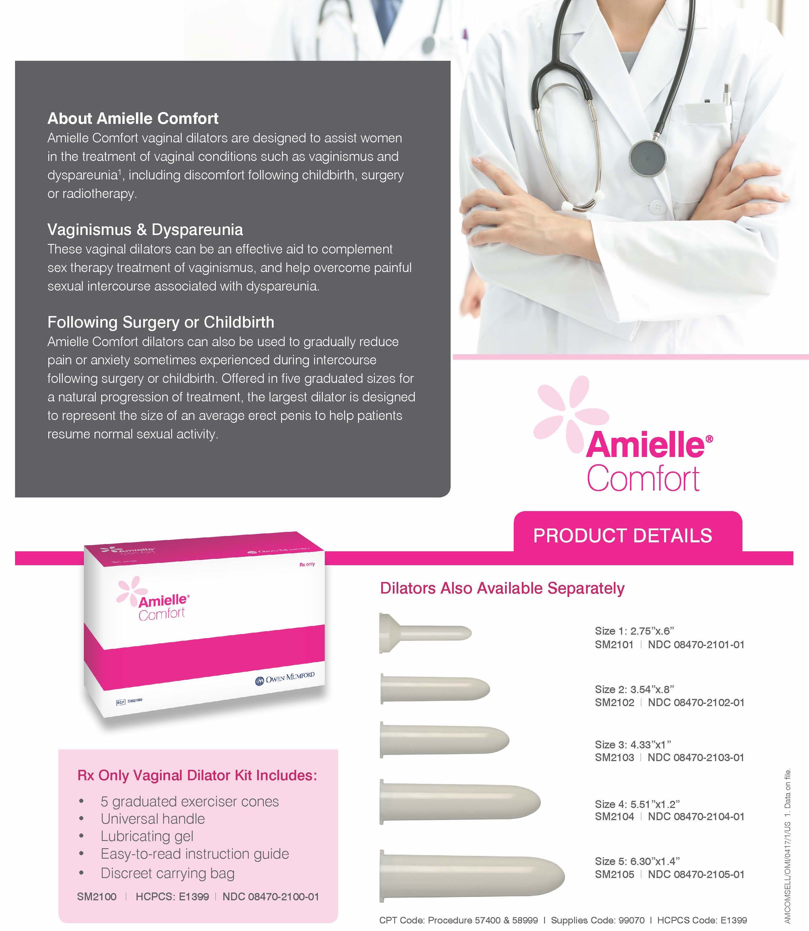 Amielle Comfort Vaginal Dilators Owen Mumford