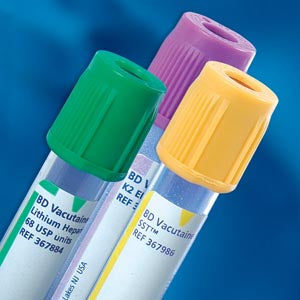 Plastic Tube, Hemogard‚Ñ¢ Closure, 13 x 100mm, 6.0mL, Lt. Gray, Paper Label, Potassium Oxalate 12.0mg/Sodium Fluoride 15.0mg, 100/pk, 10 pk/cs BD