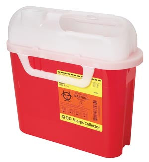 Sharps Collector, 5.4 Qt, Side Entry, Pearl, 20/cs BD