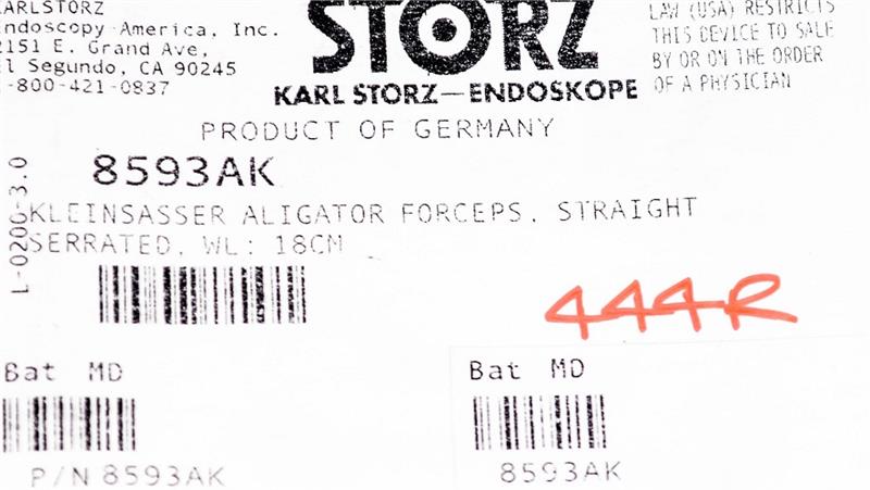 Storz Kleinsasser Alligator Forceps, Straight | 8593AK Storz