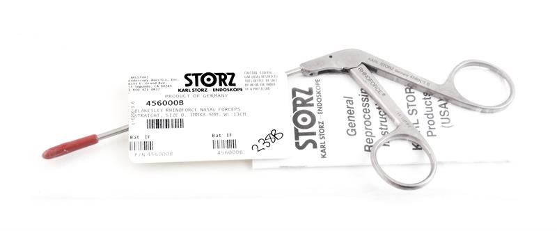 Storz Blakesley Rhinoforce II Nasal Forceps, Straight, Size 0 | 456000B Storz