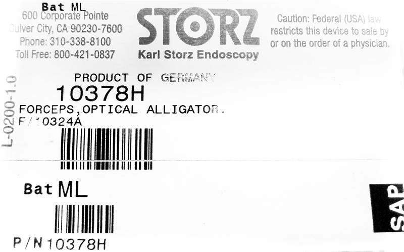 Storz Optical Alligator Forceps | 10378H Storz