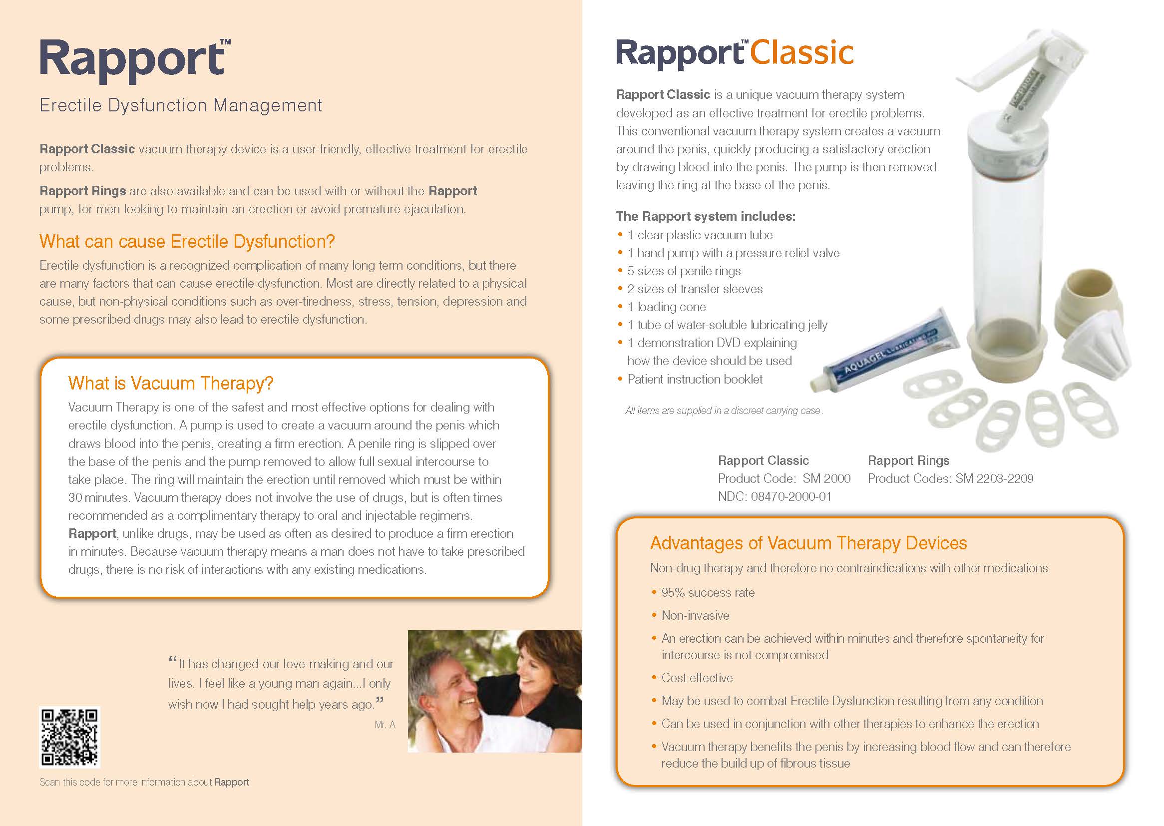 Rapport™ vacuum therapy - erectile dysfunction